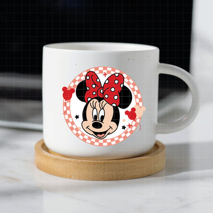 COD1591 - Minnie circle checkered bundle, Disney Classics clipart Svg, Png, Eps, Dxf, Jpeg, vector.