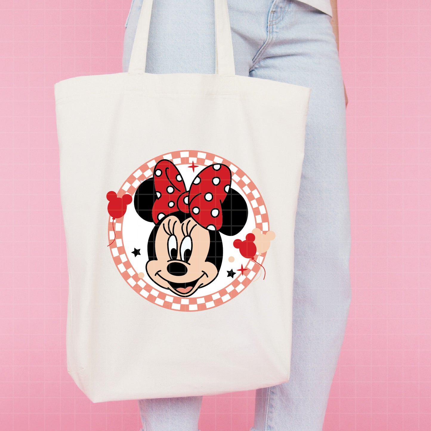 COD1591 - Minnie circle checkered bundle, Disney Classics clipart Svg, Png, Eps, Dxf, Jpeg, vector.