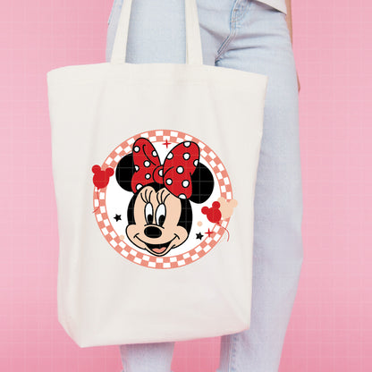 COD1591 - Minnie circle checkered bundle, Disney Classics clipart Svg, Png, Eps, Dxf, Jpeg, vector.