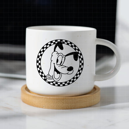 COD1615 - Pluto circle checkered bundle, Disney clipart Svg, Png, Eps, Dxf, Jpeg, vector.