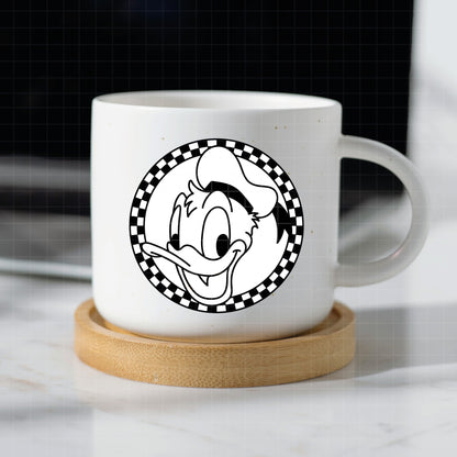 COD1629 - Donald circle checkered bundle, Disney Classics clipart Svg, Png, Eps, Dxf, Jpeg, vector.