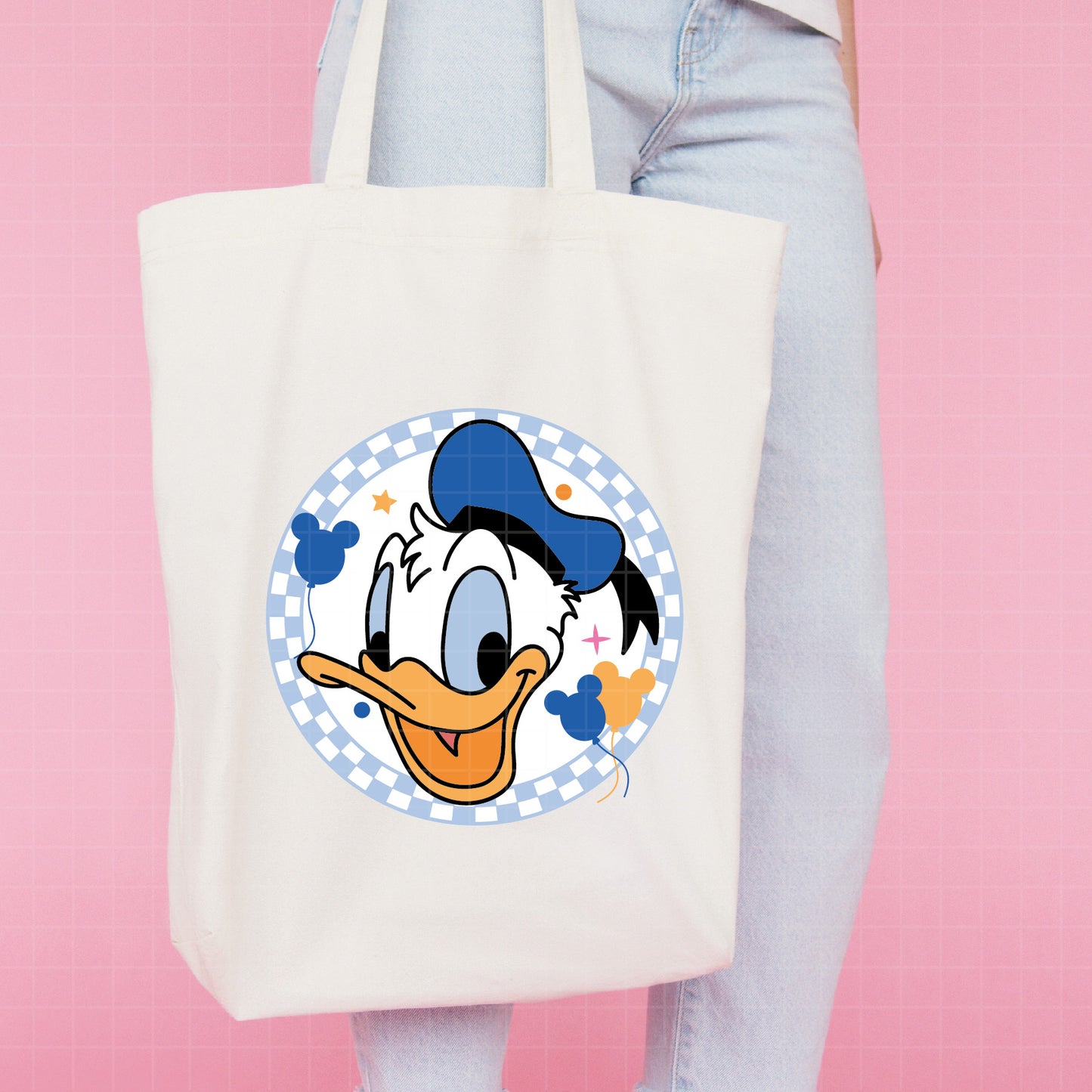 COD1629 - Donald circle checkered bundle, Disney Classics clipart Svg, Png, Eps, Dxf, Jpeg, vector.