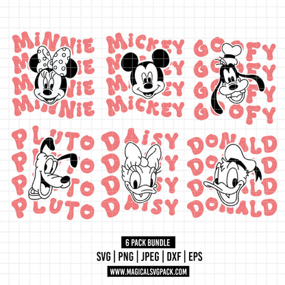 COD1632 - Disney Classics patterns bundle, Disney clipart Svg, Png, Eps, Dxf, Jpeg, vector.