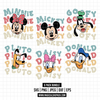 COD1633 - Disney Classics patterns bundle, Disney clipart Svg, Png, Eps, Dxf, Jpeg, vector.