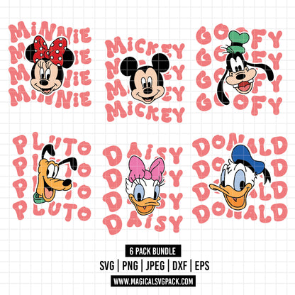 COD1634 - Disney Classics patterns bundle, Disney clipart Svg, Png, Eps, Dxf, Jpeg, vector.