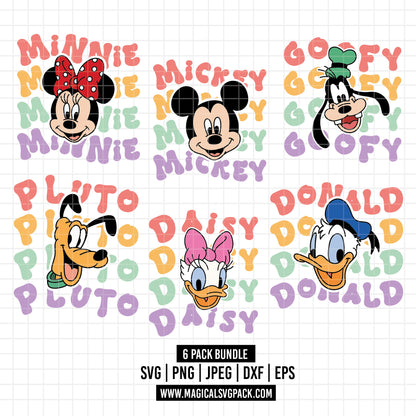 COD1635 - Disney Classics patterns bundle, Disney clipart Svg, Png, Eps, Dxf, Jpeg, vector.
