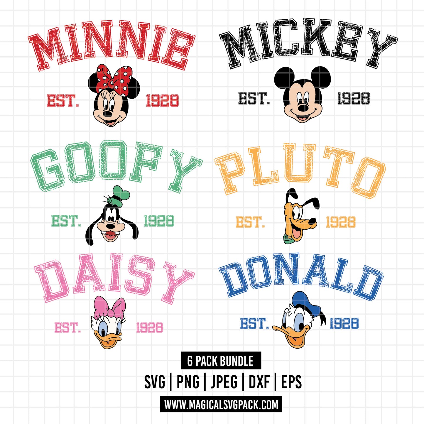 COD1639 - Disney Classics bundle, Disney clipart Svg, Png, Eps, Dxf, Jpeg, vector.
