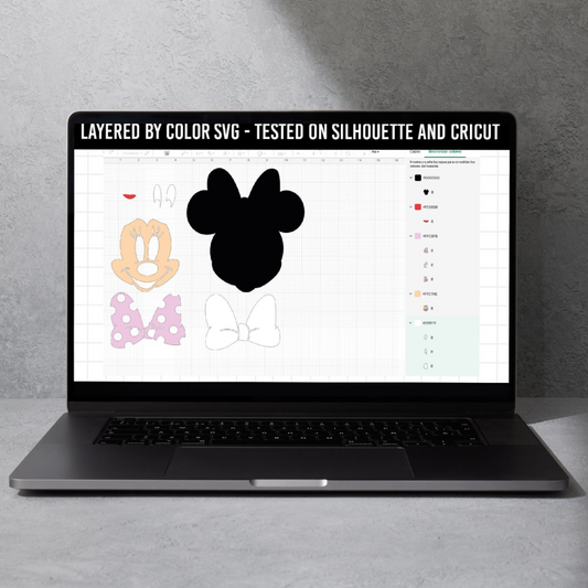 COD1642 - Minnie Layered bundle, Disney Classics clipart Svg, Png, Eps, Dxf, Jpeg, vector.
