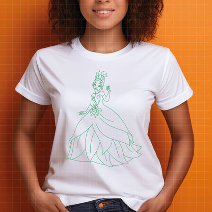 COD1655 - Disney Princess line art bundle, Disney princess clipart Svg, Png, Eps, Dxf, Jpeg, vector.