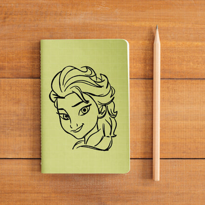 COD1658 - Princess Elsa Line art bundle, Disney princess clipart Svg, Png, Eps, Dxf, Jpeg, vector.