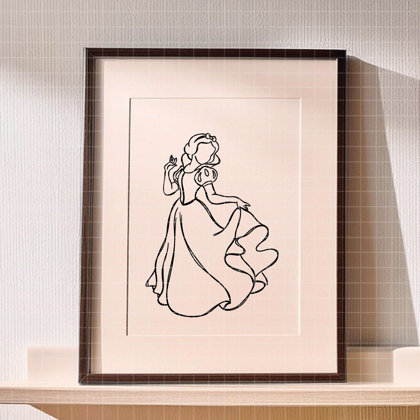 COD1661 - Princess Snow White outline bundle, Disney princess clipart Svg, Png, Eps, Dxf, Jpeg, vector.