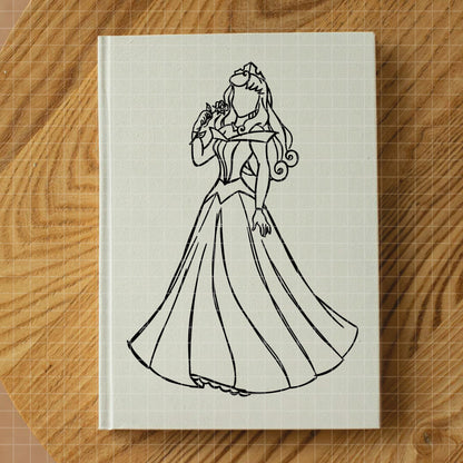COD1665 - Princess Aurora outline bundle, Disney princess clipart Svg, Png, Eps, Dxf, Jpeg, vector.