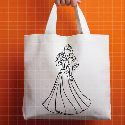 COD1665 - Princess Aurora outline bundle, Disney princess clipart Svg, Png, Eps, Dxf, Jpeg, vector.