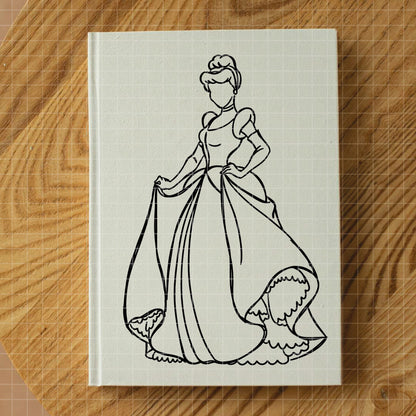 COD1669 - Princess Cinderella outline bundle, Disney princess clipart Svg, Png, Eps, Dxf, Jpeg, vector.