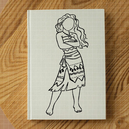 COD1670 - Princess Moana outline bundle, Disney princess clipart Svg, Png, Eps, Dxf, Jpeg, vector.