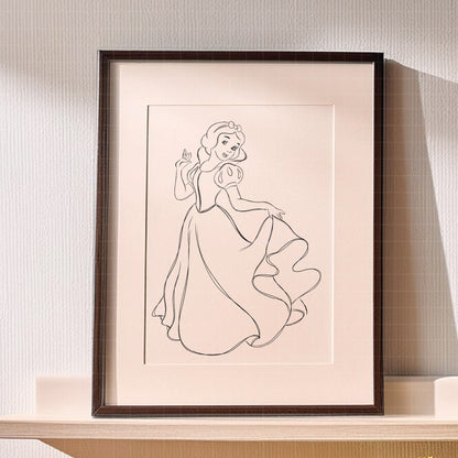 COD1678 - Princess Snow White Sketch bundle, Disney princess clipart PNG.