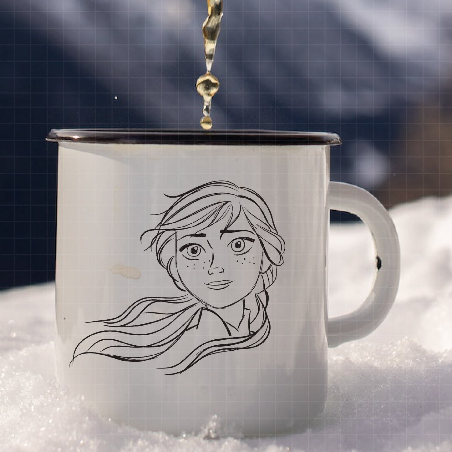 COD1682 - Princess Anna Sketch bundle, Disney princess clipart PNG.