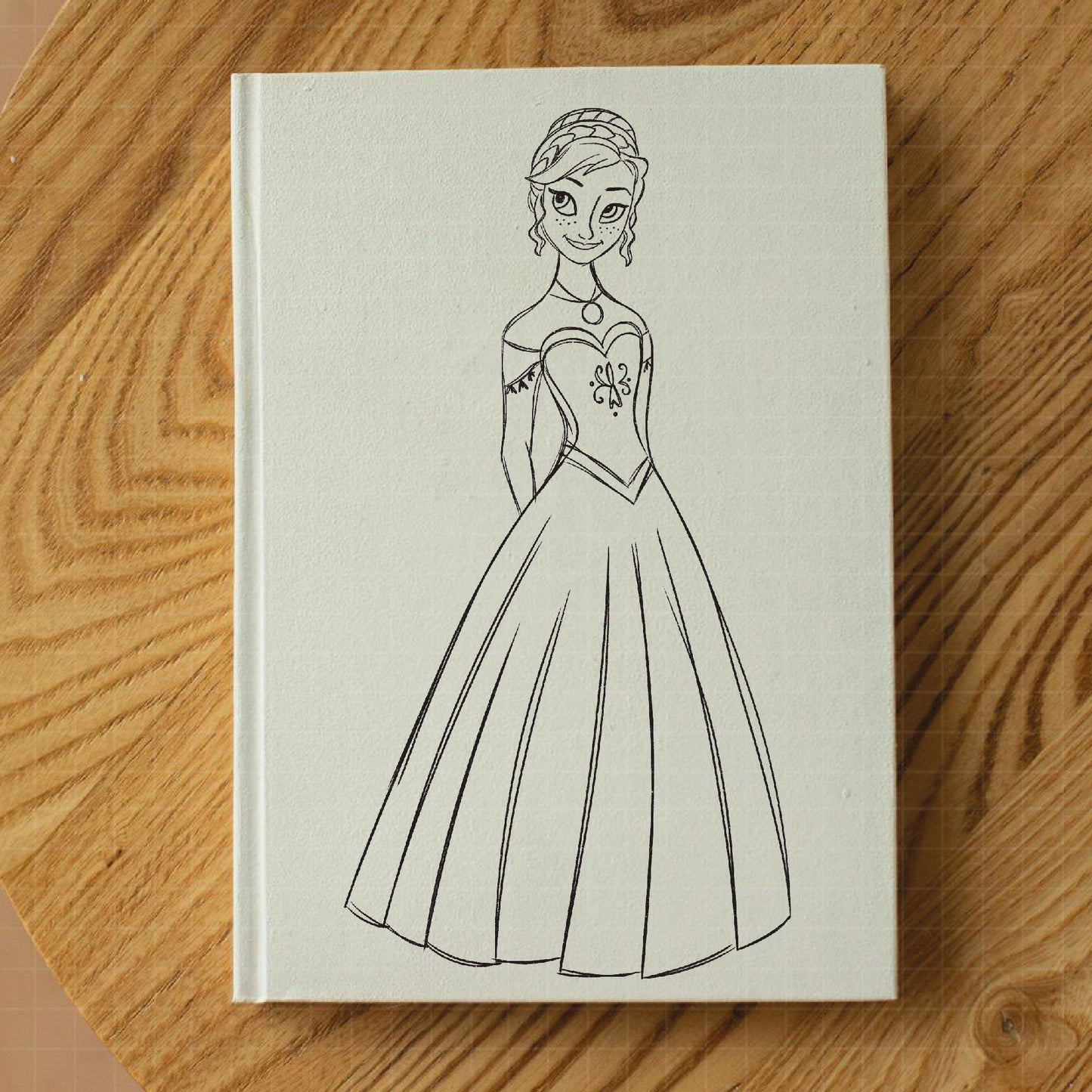 COD1682 - Princess Anna Sketch bundle, Disney princess clipart PNG.