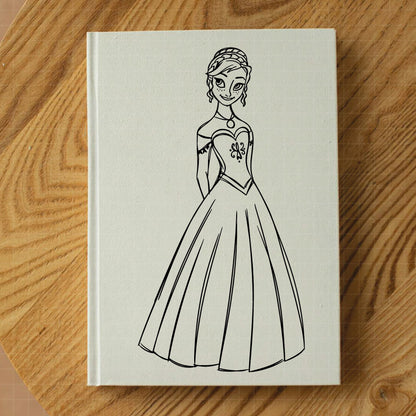 COD1683 - Princess Anna Sketch bundle, Disney princess clipart Svg, Png, Eps, Dxf, Jpeg, vector.