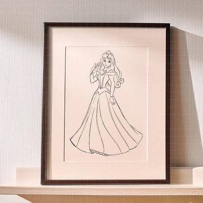 COD1686 - Princess Aurora Sketch bundle, Disney princess clipart PNG.