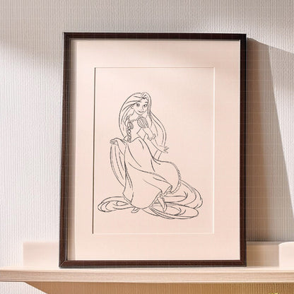COD1700 - Princess Rapunzel Sketch bundle, Disney princess clipart PNG.