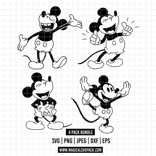 COD1764 - Mickey bundle, Disney clipart Svg, Png, Eps, Dxf, Jpeg, vector.
