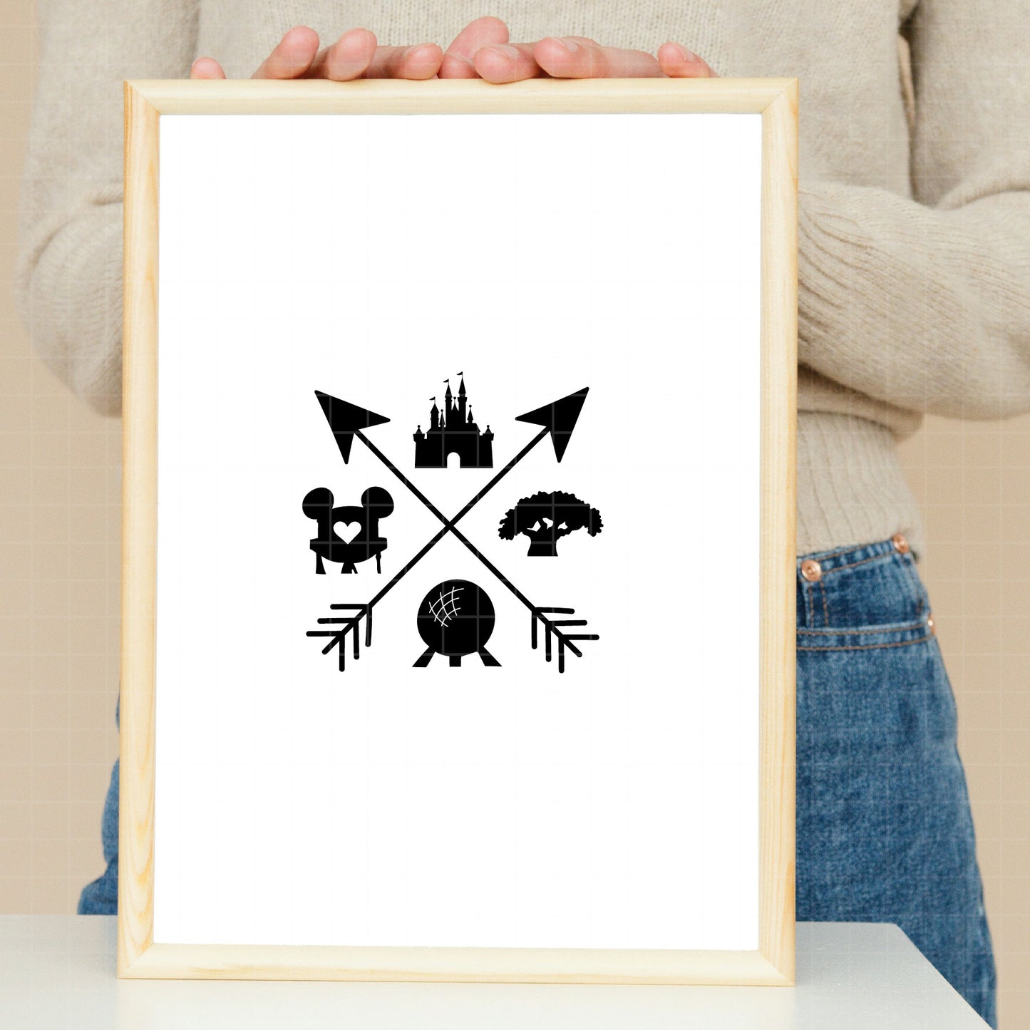 COD1804 - Disney trips icons bundle, Disney Magic Kingdom clipart Svg, Png, Eps, Dxf, Jpeg, vector.