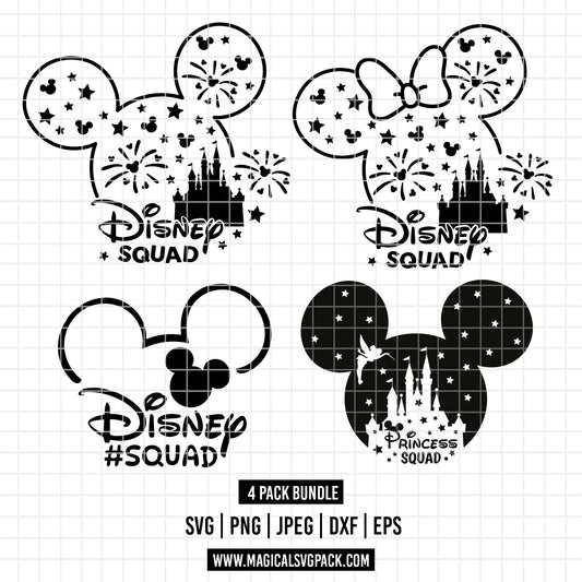 COD1806 - Disney Squad trips bundle, Disney trips clipart Svg, Png, Eps, Dxf, Jpeg, vector.