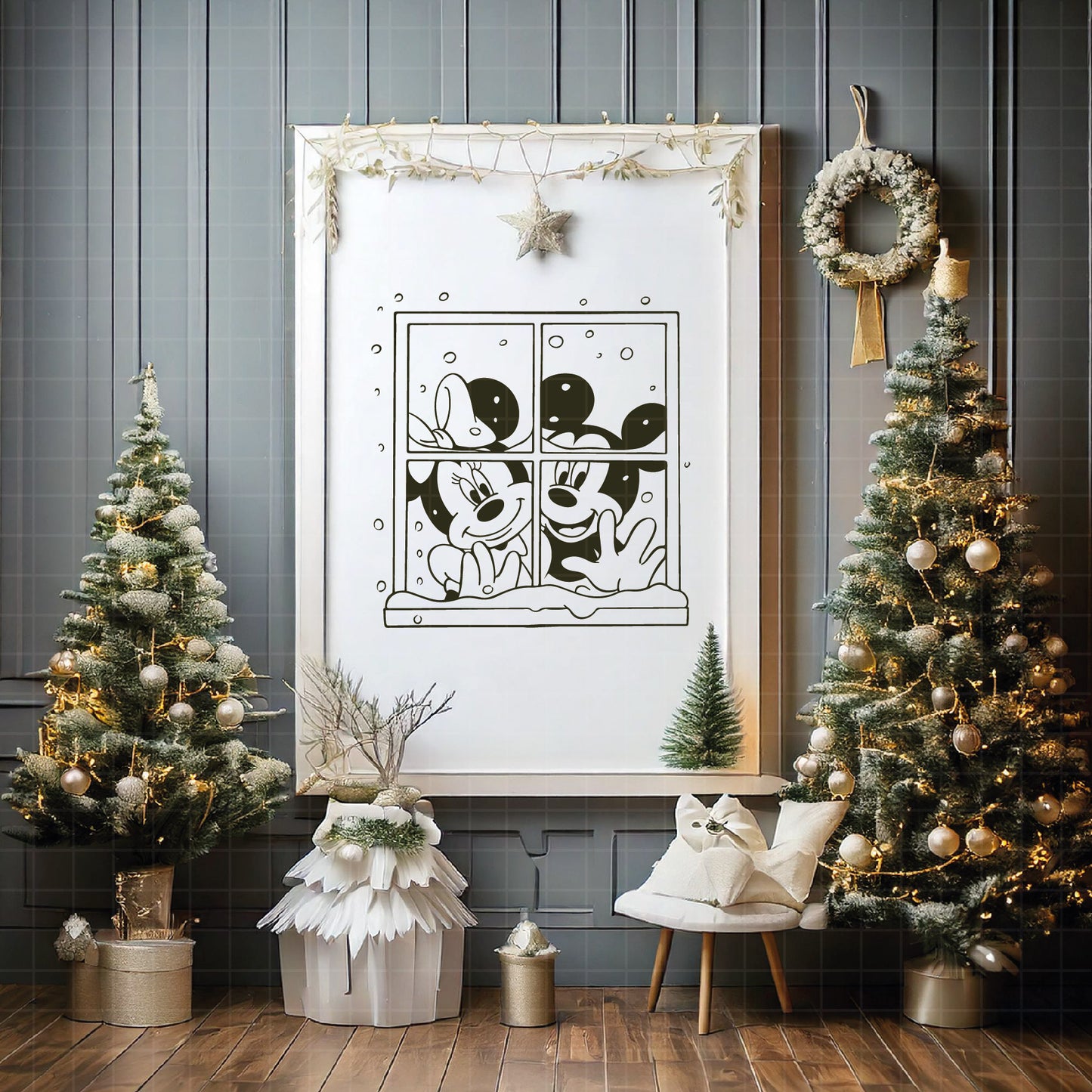 COD1818 - Christmas Mickey & Minnie bundle, Disney Christmas clipart Svg, Png, Eps, Dxf, Jpeg, vector.