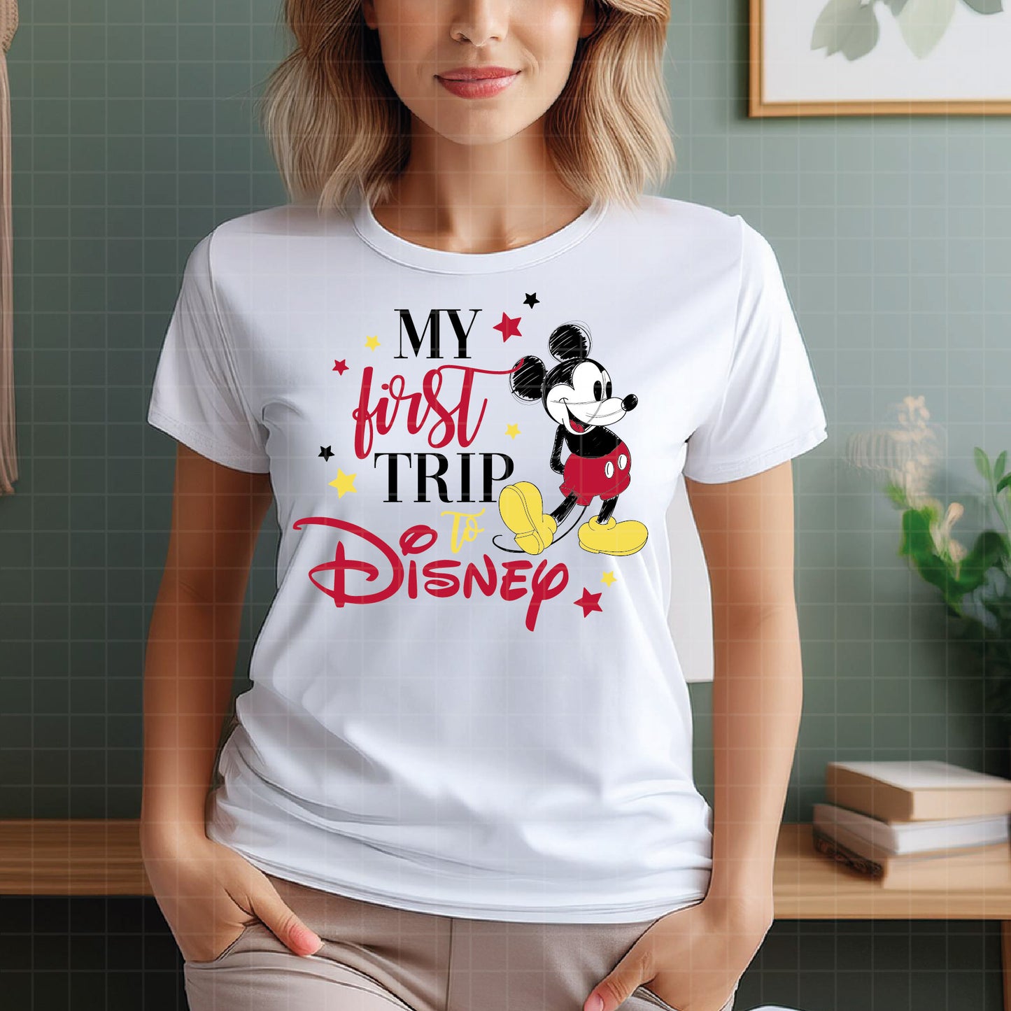 COD1821 - Mickey & Minnie My first trip bundle, Disney trips clipart Svg, Png, Eps, Dxf, Jpeg, vector.
