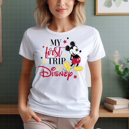 COD1821 - Mickey & Minnie My first trip bundle, Disney trips clipart Svg, Png, Eps, Dxf, Jpeg, vector.