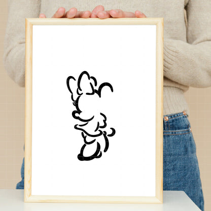 COD1822 - Mickey & Minnie outline silhouettes bundle, Disney clipart Svg, Png, Eps, Dxf, Jpeg, vector.