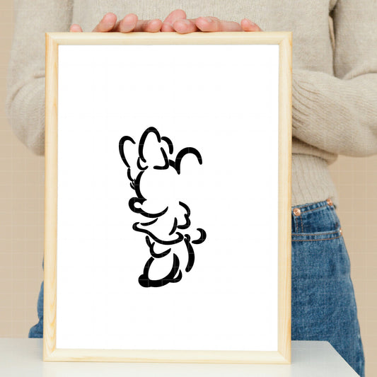 COD1822 - Mickey & Minnie outline silhouettes bundle, Disney clipart Svg, Png, Eps, Dxf, Jpeg, vector.