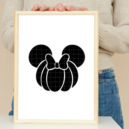COD188 - Minnie's pumpkins Happy Halloween bundle, Disney Halloween clipart Svg, Png, Eps, Dxf, Jpeg, vector.