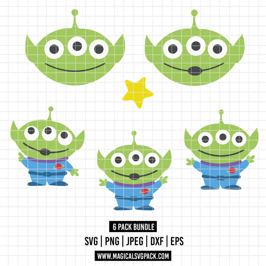 COD1925 - Aliens, Toy story bundle, Disney clipart Svg, Png, Eps, Dxf, Jpeg, vector.