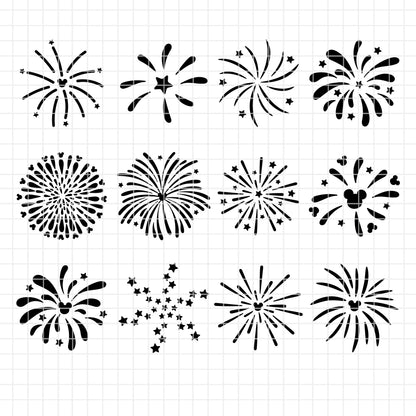 COD1955 - Fireworks mega bundle, Disney clipart Svg, Png, Eps, Dxf, Jpeg, vector.