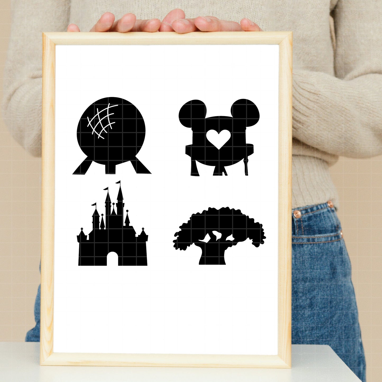 COD208 - Disneyland icons bundle, Disney trips clipart Svg, Png, Eps, Dxf, Jpeg, vector.