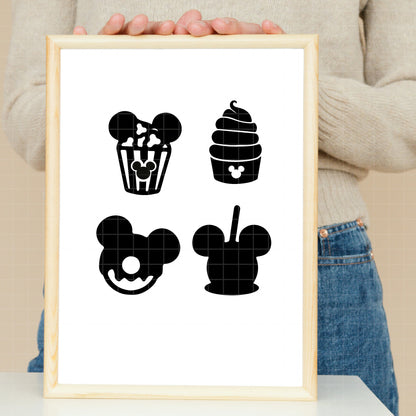 COD210 - Disney Snack Goals bundle, Disney trips clipart Svg, Png, Eps, Dxf, Jpeg, vector.