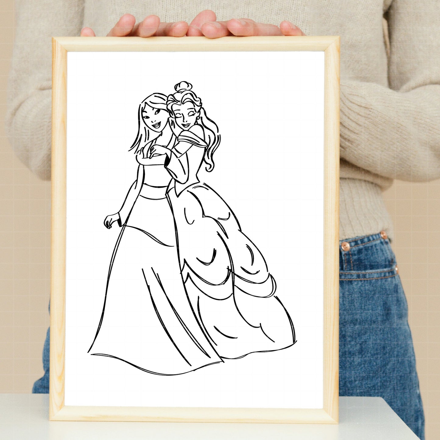 COD2126 - Disney princess pack bundle, Disney princess clipart Svg, Png, Eps, Dxf, Jpeg, vector.