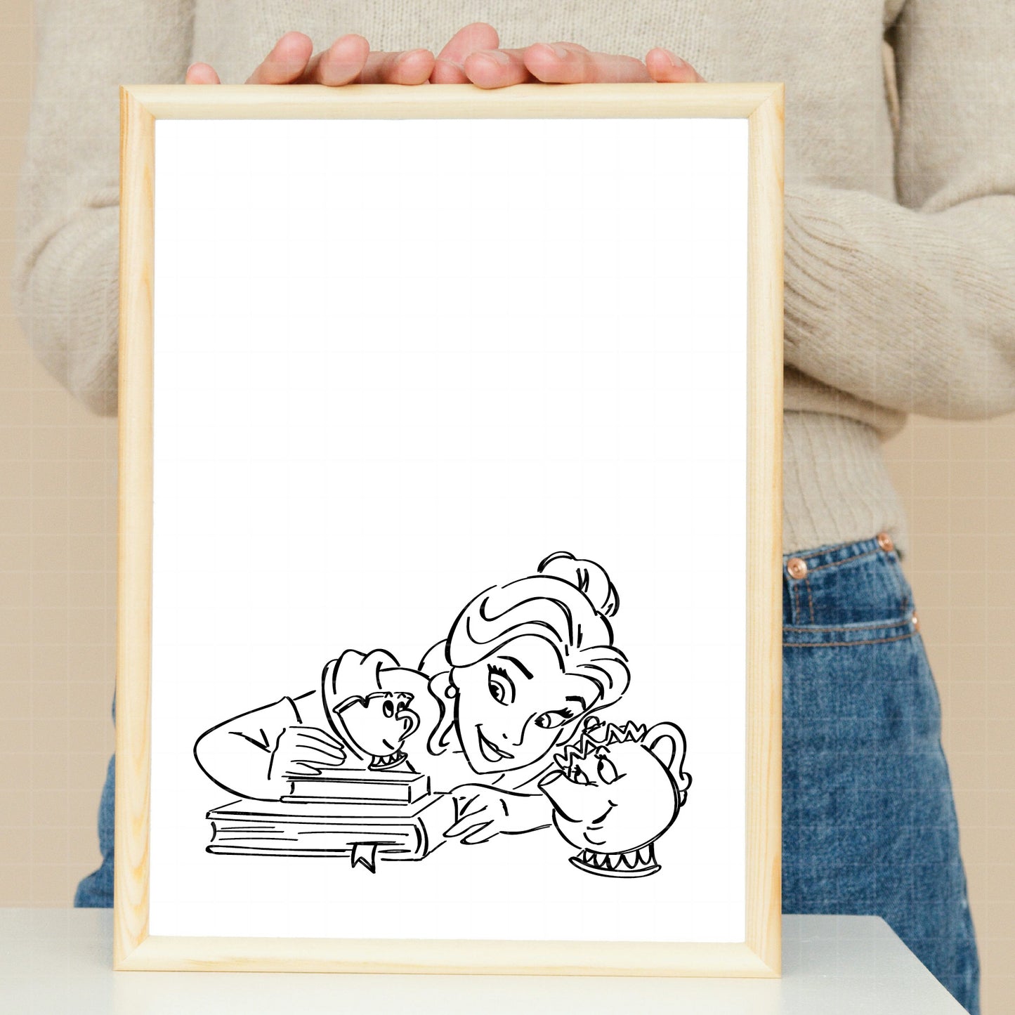 COD2130 - Beauty and the best pack bundle, Disney princess clipart Svg, Png, Eps, Dxf, Jpeg, vector.