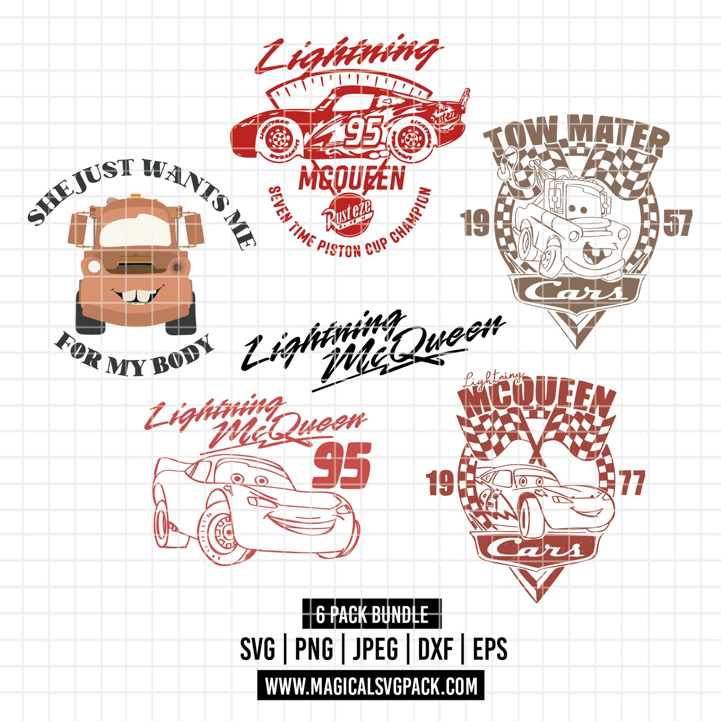 COD2134 - Cars logos bundle, Disney clipart Svg, Png, Eps, Dxf, Jpeg, vector.
