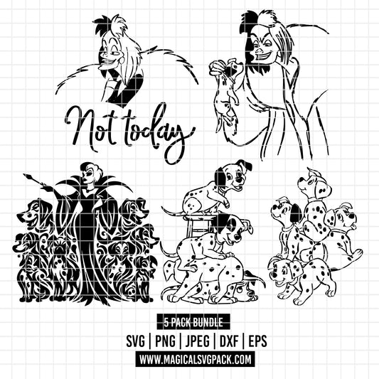 COD2174 - 101 Dalmatians pack bundle, Disney clipart Svg, Png, Eps, Dxf, Jpeg, vector.