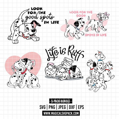 COD2177 - 101 Dalmatians quotes bundle, Disney clipart Svg, Png, Eps, Dxf, Jpeg, vector.
