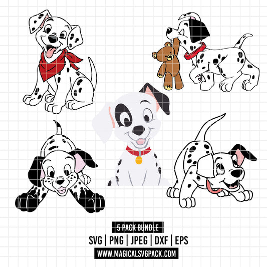 COD2179 - 101 Dalmatians pack bundle, Disney clipart Svg, Png, Eps, Dxf, Jpeg, vector.