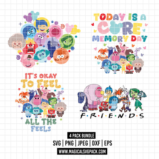 COD2201 - Inside Out pack bundle, Disney clipart Svg, Png, Eps, Dxf, Jpeg, vector.