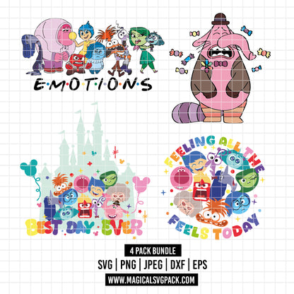 COD2326 - Inside Out pack bundle, Disney clipart Svg, Png, Eps, Dxf, Jpeg, vector.