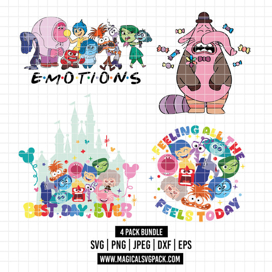 COD2326 - Inside Out pack bundle, Disney clipart Svg, Png, Eps, Dxf, Jpeg, vector.