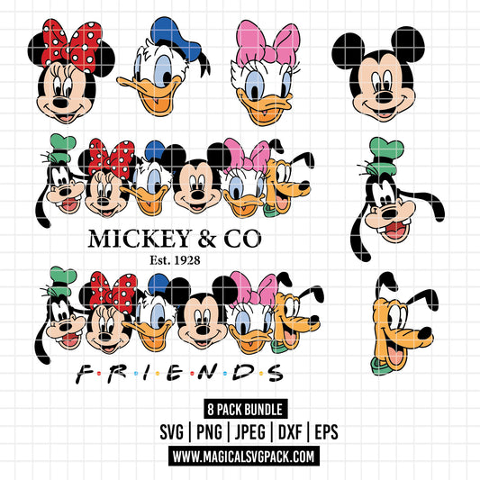 COD2327 - Disney Classics characters pack bundle, Disney Classics clipart Svg, Png, Eps, Dxf, Jpeg, vector.