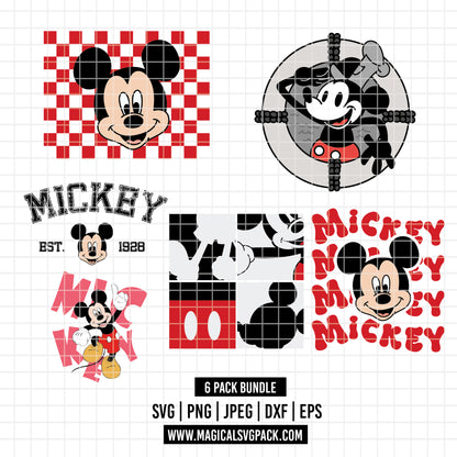 COD2329 - Mickey dtf full color pack bundle, Disney clipart Svg, Png, Eps, Dxf, Jpeg, vector.