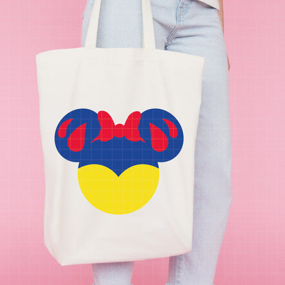 COD2349 - Snow White's mouse head pack bundle, Disney clipart Svg, Png, Eps, Dxf, Jpeg, vector.